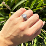 Two Piece Oval Natural Stone Vintage Style Ring