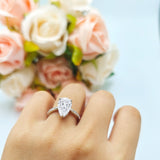 Pear Teardrop Solitaire Tapered Ring