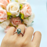 Pear Teardrop Solitaire Tapered Ring