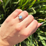 Oval Vintage Style Natural Stone Art Deco Ring