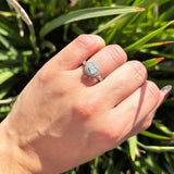 Vintage Style Round Natural Stone Sparkling Ring