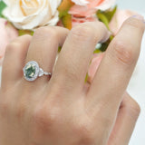 Oval Halo Vintage Style Statement Rings