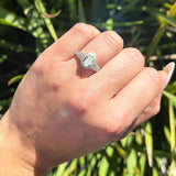 Vintage Style Oval Natural Stone Art Deco Ring