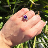 Vintage Style Round Natural Stone Ring