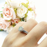 Two Piece Round Natural Stone Ring