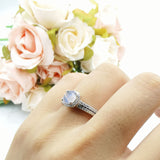 Two Piece Round Natural Stone Ring