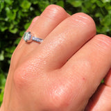 Vintage Style Round Natural Stone Solitaire Ring