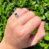 Art Deco Round Natural Stone Ring