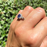 Art Deco Round Natural Stone Ring