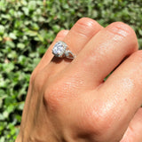 Art Deco Round Natural Stone Ring