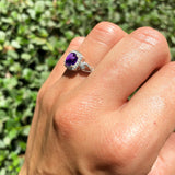 Art Deco Round Natural Stone Ring