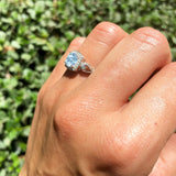 Art Deco Round Natural Stone Ring