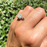 Art Deco Round Natural Stone Ring