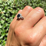 Art Deco Round Natural Stone Ring