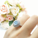 Vintage Style Round Natural Stone Cocktail Ring