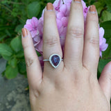 Pear Teardrop Halo Natural Diamond Ring