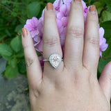 Pear Teardrop Halo Natural Diamond Ring