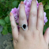 Pear Teardrop Halo Natural Diamond Ring