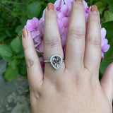 Pear Teardrop Halo Natural Diamond Ring