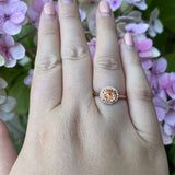 Round Halo Natural Diamond Ring