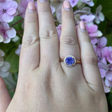Round Halo Natural Diamond Ring