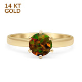 Round Solitaire Gold Ring