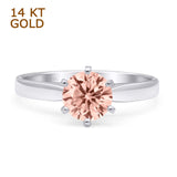 Round Solitaire Gold Ring