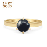 Round Solitaire Gold Ring