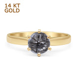 Round Solitaire Gold Ring