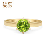 Round Solitaire Gold Ring
