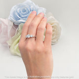 Three Stone Round Cubic Zirconia Gold Ring
