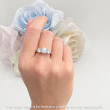 Three Stone Round Cubic Zirconia Gold Ring