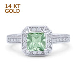 Art Deco Round Solitaire Gold Ring
