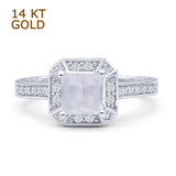 Art Deco Round Solitaire Gold Ring