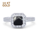 Art Deco Round Solitaire Gold Ring