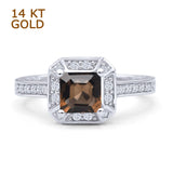 Art Deco Round Solitaire Gold Ring