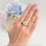Round Halo Bridal Gold Ring