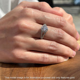 Three Stone Round CZ Gold Ring