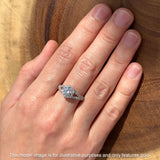 Three Stone Round CZ Gold Ring