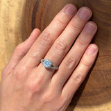 Round Halo Split Shank Gold Ring