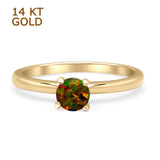 Round Solitaire Gold Ring