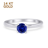 Round Solitaire Gold Ring