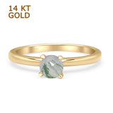 Minimalist Round Solitaire Gold Ring