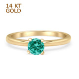 Round Solitaire Gold Ring