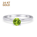 Round Solitaire Gold Ring
