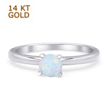 Round Solitaire Gold Ring