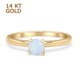 Round Solitaire Gold Ring