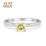Round Solitaire Gold Ring