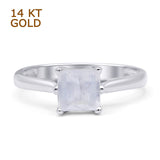 Princess Cut Solitaire Gold Ring