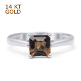 Princess Cut Solitaire Gold Ring